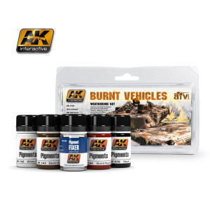 AK 4120 Burnt Vehicles Set
