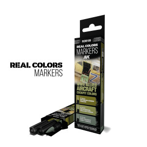 RCM109 Allied WWII Aircraft Cockpit Colors - Set 3 Real Colors Markers