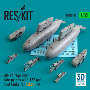AH-64 "Apache" Late Pylons With 122 Gal Fuel Tanks For Takom Kit