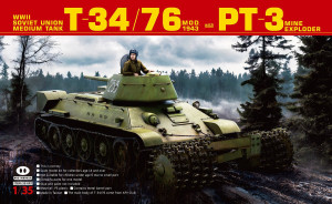 T-34/76 (Mod.1943) with PT-3 Mine Exploder