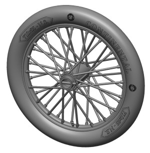 German 710x85 Spoked Wheels (1 pair) 3D-Printed