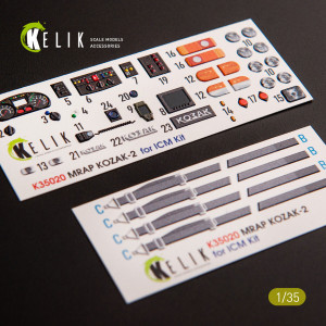 Kozak-2 Ukrainian MRAP - 3D Decals For ICM Kit
