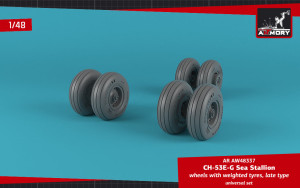 CH-53 Sea Stallion wheels w/ weighted tires, late