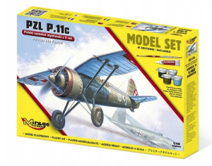 PZL P.11c Polski samolot myśliwski WWII - Model Set