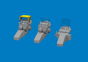 North American P-51 D Mustang - Gun Sights (3D-Printed / for Arma Hobby Kits)