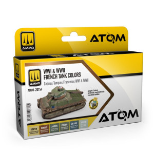 ATOM-20754 French WWI & WWII Tank Colors Set
