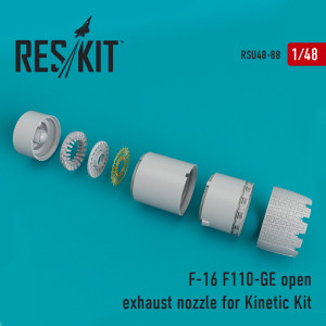 F-16 (F110-GE) open exhaust nozzle for Kinetic Kit