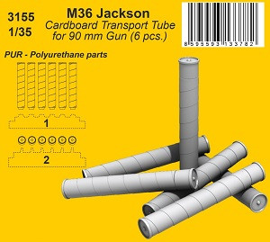 M36 Jackson - Cardboard Transport Tube for 90 mm Gun (6 pcs)
