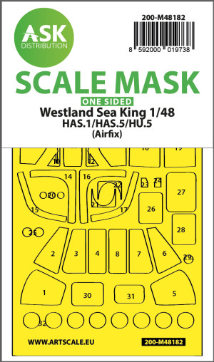 Westland Sea King HAS.1 / HAS.5 / HU.5 - one-sided express fit mask (for Airfix kits)