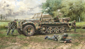 Sd.Kfz. 10 Demag D7 with German Paratroops