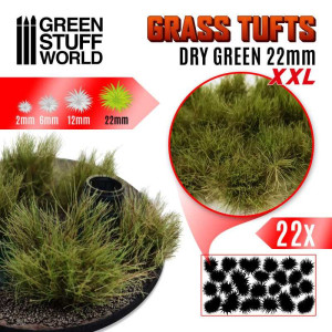 Grass tufts 22mm XXL - Dry Green