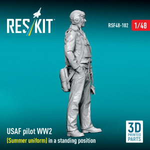 USAF WW2 Pilot (Summer Uniform) in Standing Position (3D-Printed)