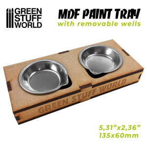 MDF Paint Tray with Removable Wells