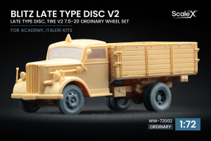 Opel Blitz Late Type Disc Version 2 - 3D-Printed Ordinary Wheel Set (for Academy nad Italeri Kits)