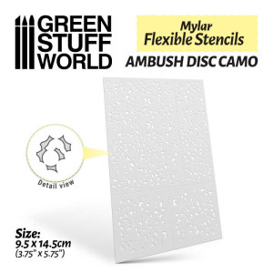 Mylar Flexible Stencils Ambush Disc Camo (Various Sizes)