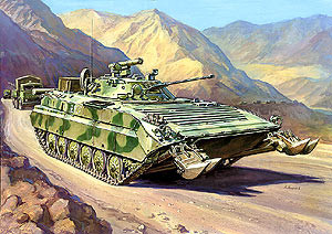 BMP-2E Russian infantry fighting vehicle (Afgan War)