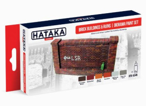 HTK-AS45 Brick buildings & ruins / diorama paint set