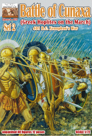 Battle of Cunaxa 401 B.C. Xenophons War Set 2 - Greek Hoplites on the march (48 figures in 12 poses)
