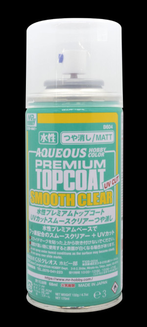B-604 Mr. Aqueous Premium Top Coat UV-Cut Smooth Clear (Matt)