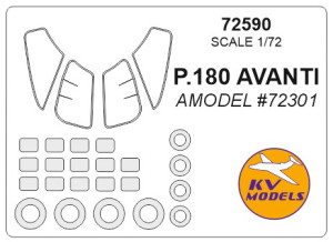 Piaggio P.180 Avanti (AMODEL) + wheels masks