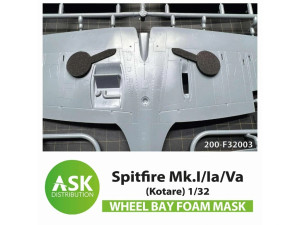 Supermarine Spitfire Mk.I / Ia / Va - Wheel Bay Foam Mask (for Kotare Kits)