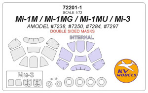 Mi-1M / Mi-1MG / Mi-1MU / Mi-3 (AMODEL) - (Double sided) + wheels masks