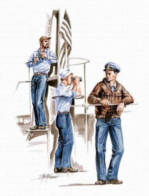 USS Gato class crew gard+binoc.
