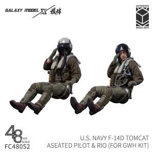 US Navy F-14 D Tomcat Aseated Pilot & Rio (for GWH Kits / 3D-Printed)