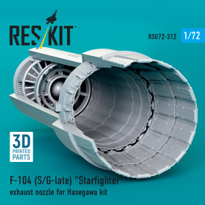 F-104 (S/G-Late) 'Starfighter' Exhaust Nozzle For Hasegawa Kit (3D Printed)