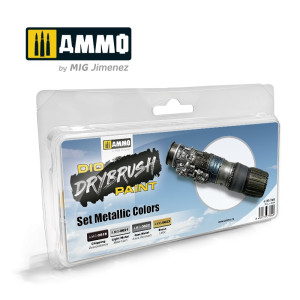 A.MIG 7305 DRYBRUSH Set Metallic Colors Set