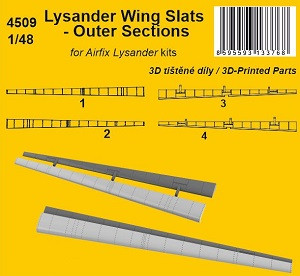 Westland Lysander - 3D-Printed Wing Slats / Outer Section (for Airfix Kits)