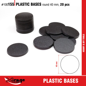 Plastic Base - Round 40 mm (20 pcs)