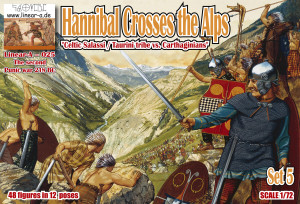 Hannibal crosses the Alps Set 5 - Celtic Salassi / Taurini tribe vs. Carthaginians (48 figures in 12 poses)