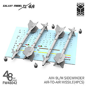 AIM-9 L/M Sidewinder Air-to-Air Missile (4 pcs / 3D-Printed)