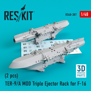 TER-9/A MOD Triple Ejector Rack for F-16 (2 pcs) (3D Printing)