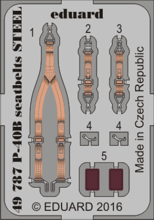 P-40B seatbelts STEEL AIRFIX A05130