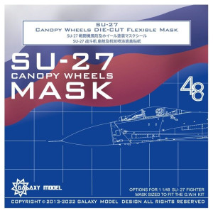 Sukhoi Su-27 - Canopy Wheels Die-cut Flexible Mask (for Great Wall Hobby L4824)
