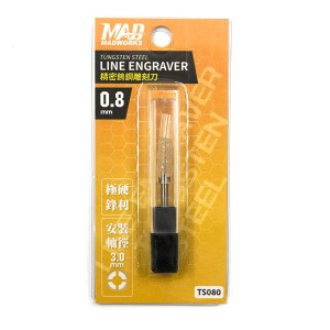 0.8 mm Tungsten Steel Line Engraver - 1 piece (tang diameter 3mm)