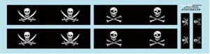 Jolly Roger Antenna Flags - Decal Set