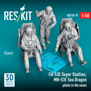 CH-53E Super Stallion / MH-53E Sea Dragon - Pilots in the Seats (3 pcs / 3D Printed)
