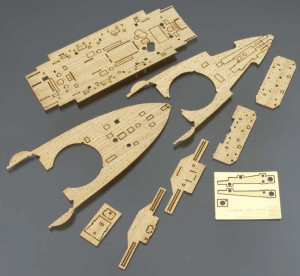 QG48 IJN Battleship Mikasa Wooden Deck