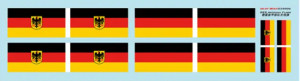 German Modern Antenna Flags - Decal Set