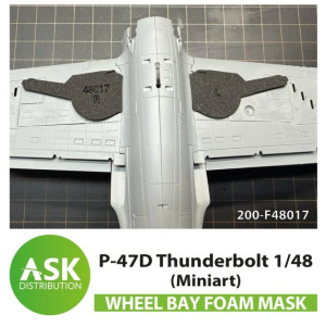 Republic P-47 Thunderbolt - Wheel Bay Foam Mask (for MiniArt Kits)