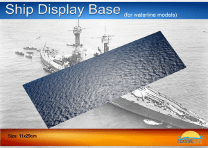 Ship Display Base for waterline models 290 x 110mm