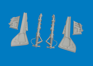 Focke Wulf Fw-190 A-3 / A-4 - Undercarriage Legs (for Eduard Kits / 3D-Printed)