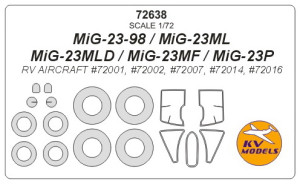 MiG-23-98 / MiG-23ML / MiG-23MLD / MiG-23MF / MiG-23P (RV AIRCRAFT) + wheels masks