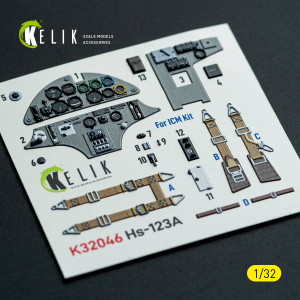 Henschel Hs-123 A-1 - Interior 3D Decals (for ICM Kits)