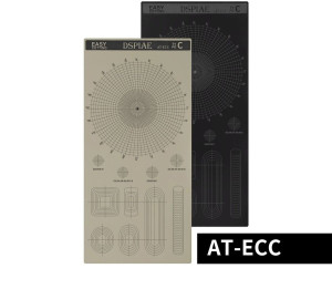 AT-ECC Masking Tape Cutting Mat type C, 110x233 mm (Concentric Circles)