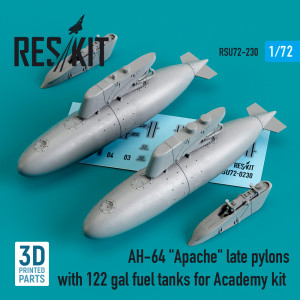 AH-64 "Apache" Late Pylons With 122 Gal Fuel Tanks For Academy Kit