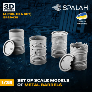 Metal Barrels (4 pcs / 3-D Printed)